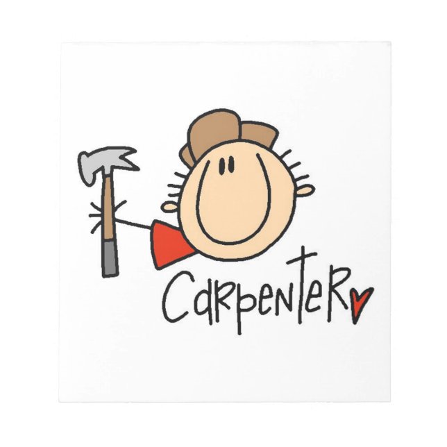 Bloco De Notas Carpinteiro masculino (Frente)