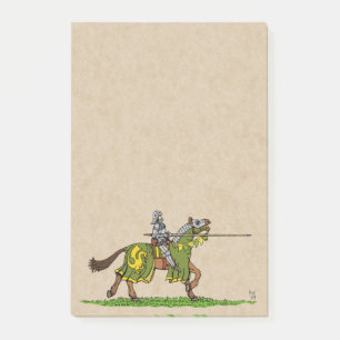 Bloco De Notas Carregando Cavaleiro Medieval