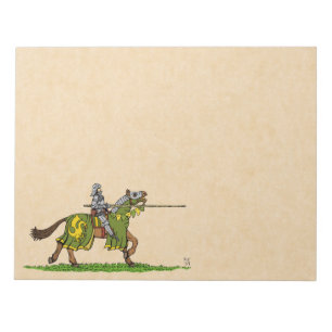 Bloco De Notas Carregando Cavaleiro Medieval