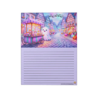 Bloco de Notas Carrinho de Doces Fantasmas