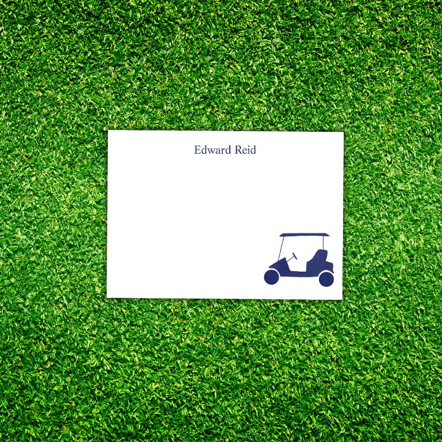 Bloco De Notas Carrinho de Golfe Azul Marinho Personalizado (Criador carregado)