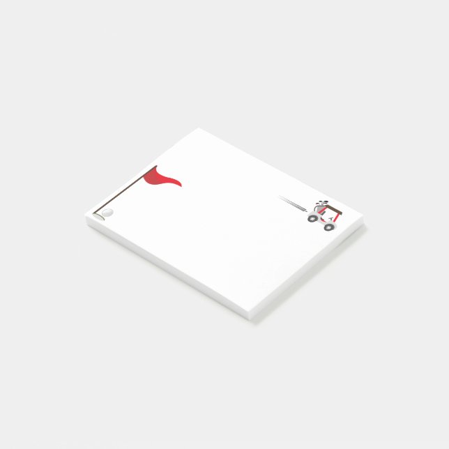 Bloco De Notas Carrinho de Golfe de Cor de Água Cura (Inclinado)