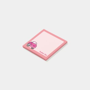 Bloco De Notas Carro de Cartografia Rosa
