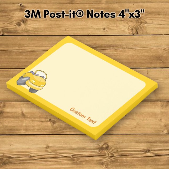 Bloco De Notas Carro de desenho animado amarelo (Criador carregado)