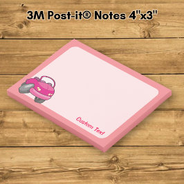 Bloco De Notas Carro de desenho animado rosa