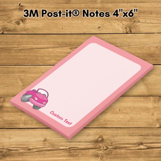 Bloco De Notas Carro de desenho animado rosa (Criador carregado)