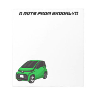 Bloco De Notas Carro verde e fino