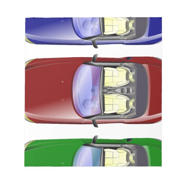 Bloco De Notas Carros coloridos (Frente)