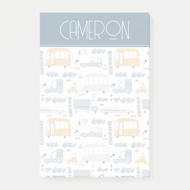 Bloco De Notas Carros de Corte no Padrão de Tráfego (Frente)