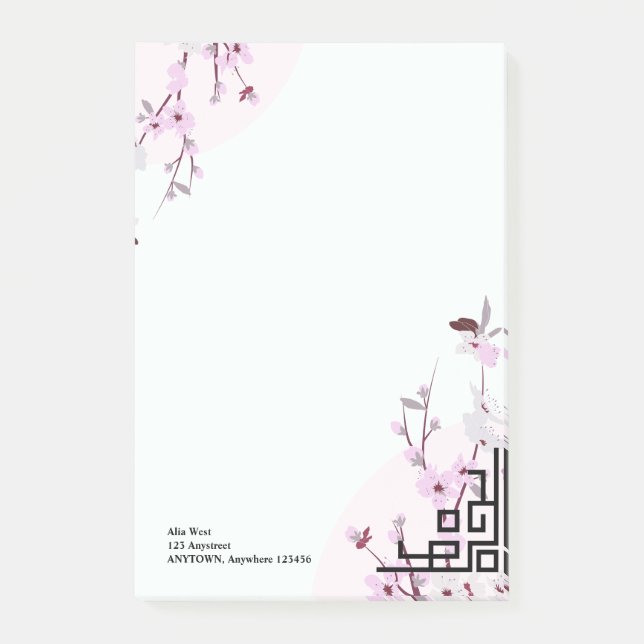 Bloco De Notas Carta Personalizada Cherry Blossom (Frente)