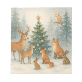 Bloco De Notas Cartão de Natal Woodland