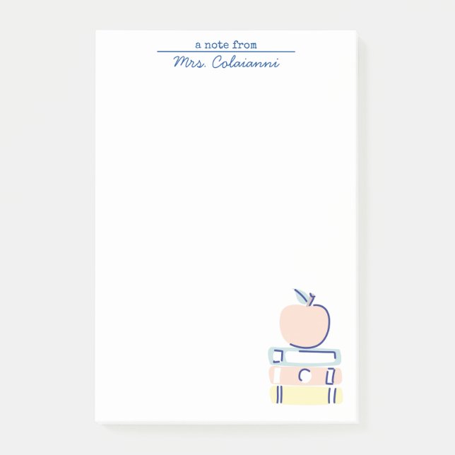Bloco De Notas Cartão de nota para professores (Frente)