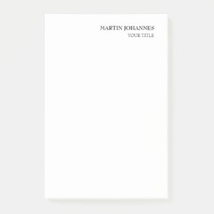 Bloco De Notas Cartão de visita Branco de Chic Profissional Aesté