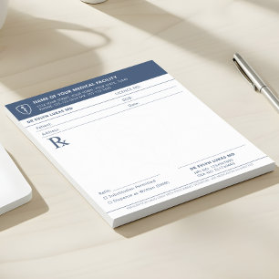 Bloco De Notas Cartão RX Médico de Receita Médica