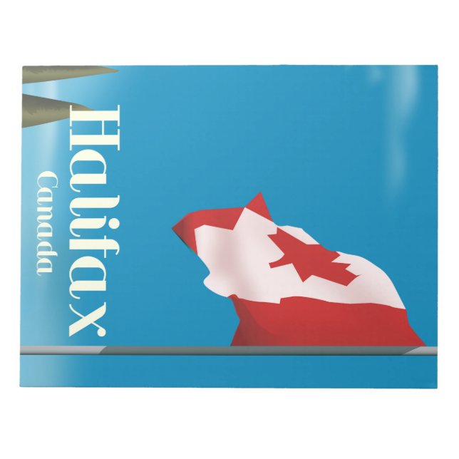Bloco De Notas Cartaz de viagem Halifax Canadá (Frente)