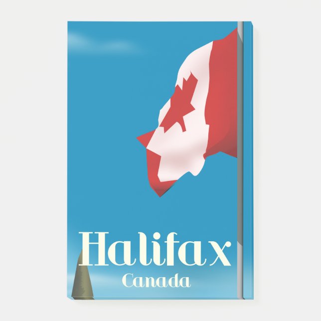 Bloco De Notas cartaz de viagem Halifax Canadá (Frente)