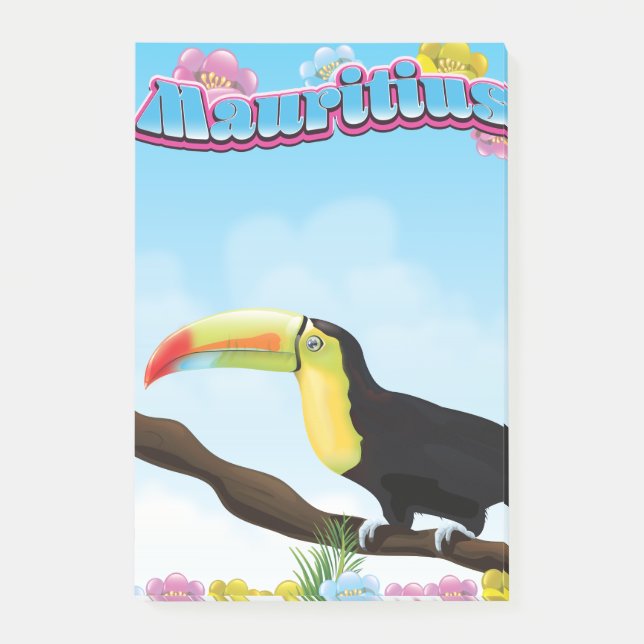Bloco De Notas cartaz de viagem para Maurício (Frente)