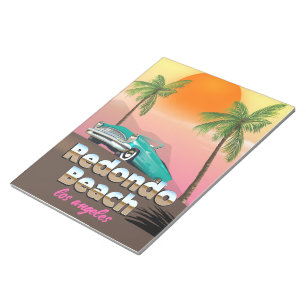Bloco De Notas Cartaz de viagem Redondo Beach LA
