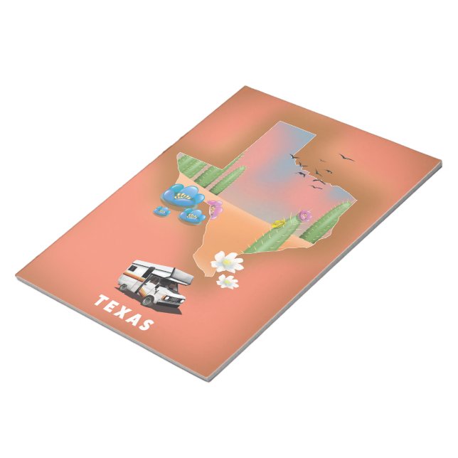 Bloco De Notas cartaz de viagem Texas (Inclinado)