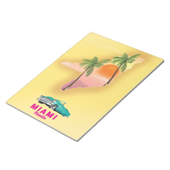 Bloco De Notas Cartaz do mapa ilustrado de Miami Flórida (Inclinado)