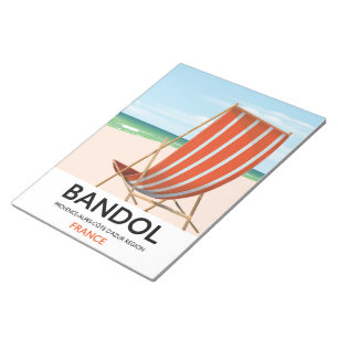 Bloco De Notas Cartaz do sudeste do beira-mar de Bandol France