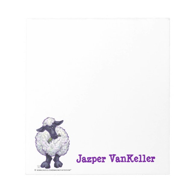 Bloco De Notas Cartazes de Ovinos (Frente)