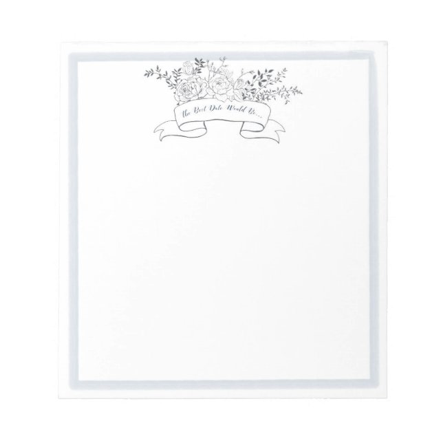 Bloco De Notas Cartões Noturnos de Data Botânica (Frente)