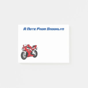 Bloco De Notas Cartografia de motocicleta vermelha-branca