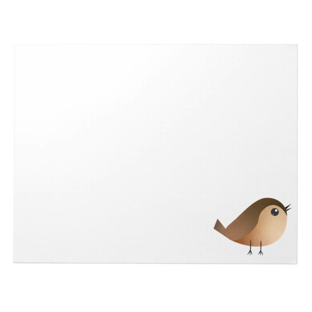 Bloco De Notas Cartografia de Pássaro Sparrow (Frente)