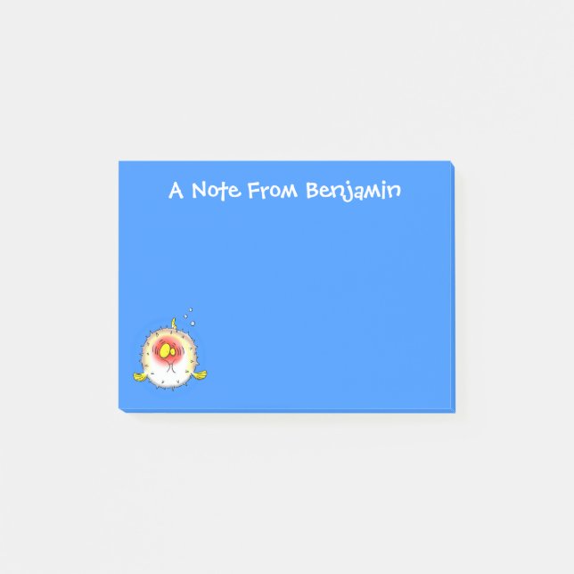 Bloco De Notas Cartografia de peixe-porco-espinho-espinho (Frente)