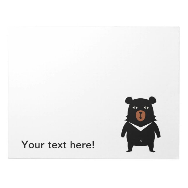 Bloco De Notas Cartografia de urso preto (Frente)