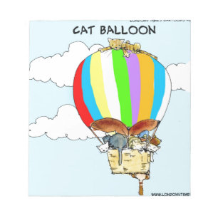 Bloco De Notas Cartografia Engraçada De Gatos Voadores