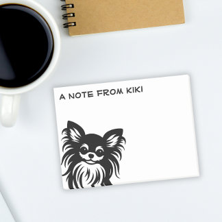 Bloco De Notas Cartoon Chihuahua, de cabelos longos, bonito