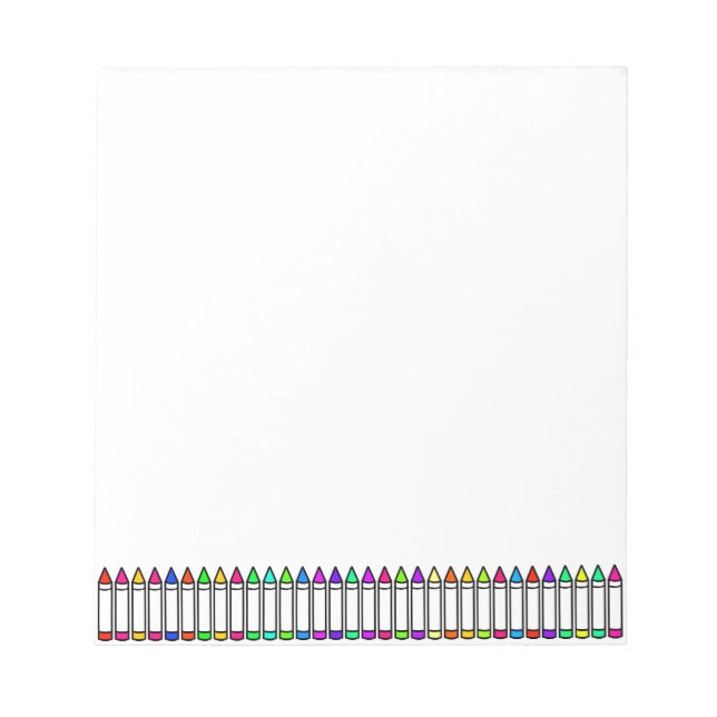 Bloco De Notas Cartoon Crayon Pattern (Frente)