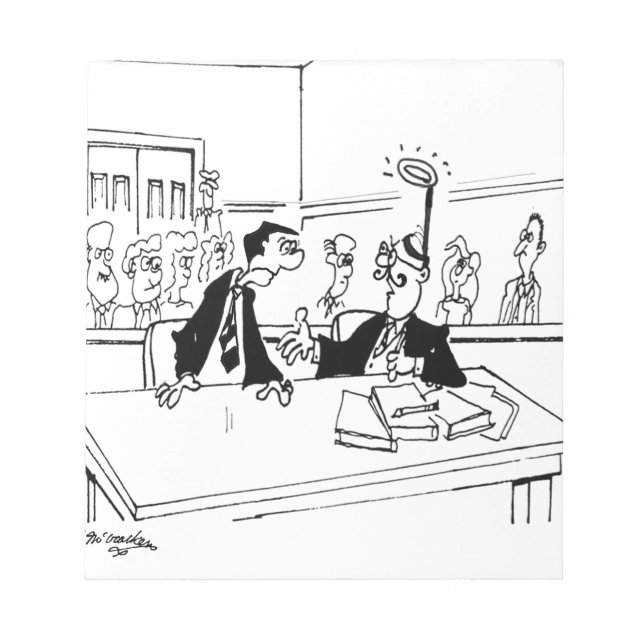 Bloco De Notas Cartoon de Advogado 5299 (Frente)