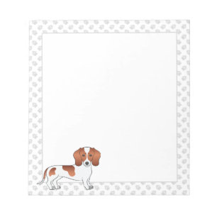 Bloco De Notas Cartoon de Cabelo Curto com Pão Vermelho