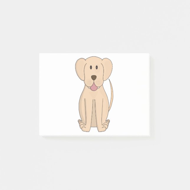 Bloco De Notas Cartoon de Cães Incrível Labrador Retriever (Frente)