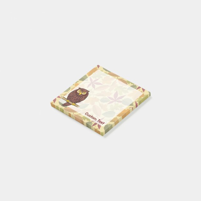 Bloco De Notas Cartoon de Coruja (Inclinado)