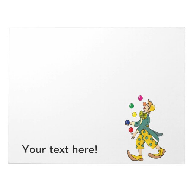 Bloco De Notas Cartoon de palhaço (Frente)