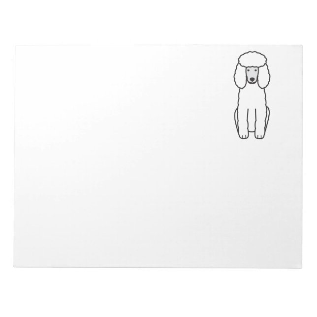Bloco De Notas Cartoon do Cão Poodle (Frente)