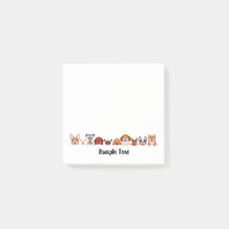Bloco De Notas cartoon dogs postit