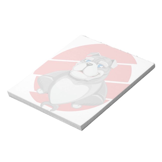 Bloco De Notas Cartoon Engraçado do Bulldog (Invertido)