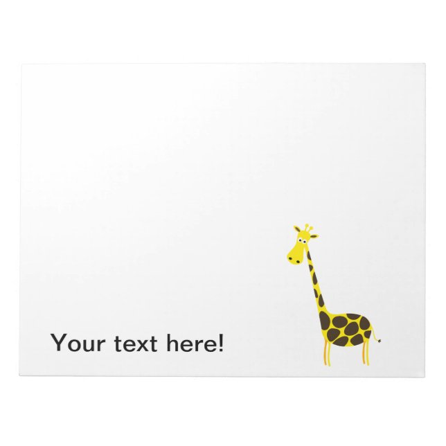 Bloco De Notas Cartoon Giraffe (Frente)