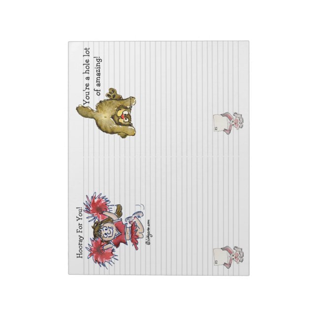 Bloco De Notas Cartoon Hooray For You Double Notepad (Invertido)