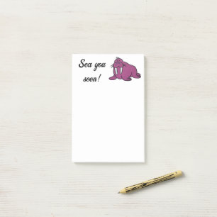 Bloco De Notas Cartoon Roxo-Corpo, Natureza Amiga Do Oceano