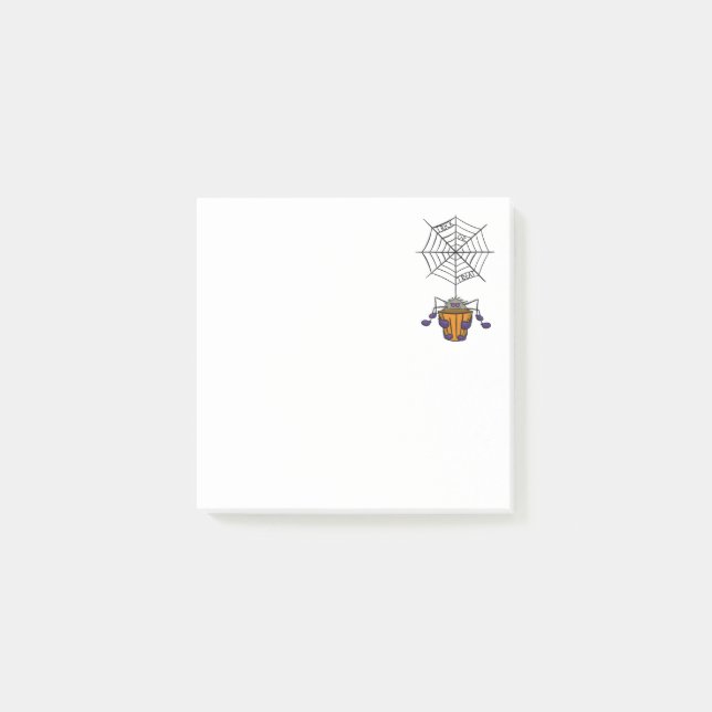 Bloco De Notas Cartoon Spider pendurado no Balde de retenção da W (Frente)