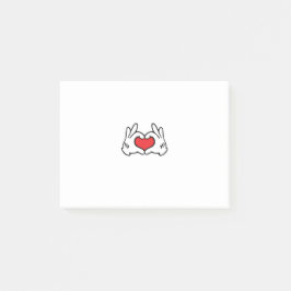 Bloco De Notas Cartoon Style Mand Love Heart
