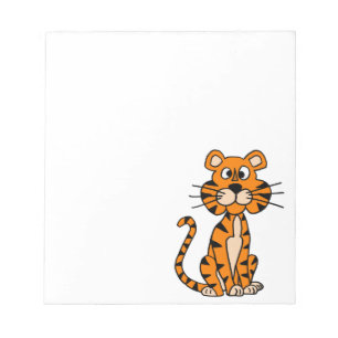 Bloco De Notas Cartoon Tiger Design