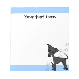 Bloco De Notas Cartum Grego Italiano Bonito - Azul Pawprint