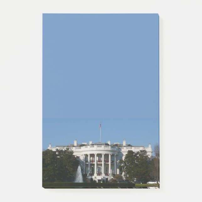 Bloco De Notas Casa Branca de Natal para as Férias Washington DC (Frente)